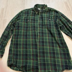 Duluth Trading Co Green and Black Checkered Shirt (Men’s XL Tall)
